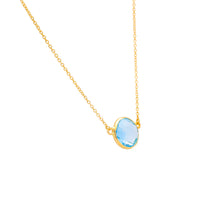 Load image into Gallery viewer, Arthesdam Jewellery 18K Yellow Gold Talia Necklace (Blue Topaz)
