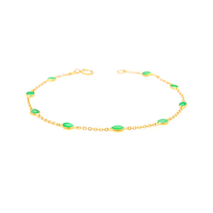 Arthesdam Jewellery 18K Yellow Gold Ivy Jade Bracelet