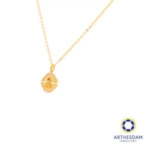 Arthesdam Jewellery 18K Gold Clover Gourd 0.07CT Diamond Necklace