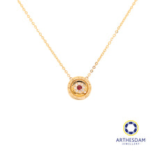 Load image into Gallery viewer, Arthesdam Jewellery 18K Gold 0.04CT Ruby &amp; 0.049CT Diamonds Numeral Necklace
