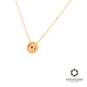 Arthesdam Jewellery 18K Gold 0.04CT Ruby & 0.049CT Diamonds Numeral Necklace