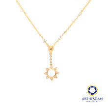 Load image into Gallery viewer, Arthesdam Jewellery 18K Gold Dangling Sun 0.027CT Diamond Necklace
