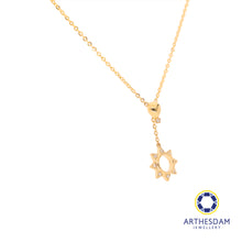 Load image into Gallery viewer, Arthesdam Jewellery 18K Gold Dangling Sun 0.027CT Diamond Necklace
