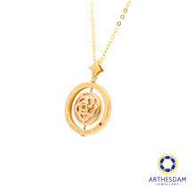 Load image into Gallery viewer, Arthesdam Jewellery 18K Gold 0.005CT Ruby 0.01CT Diamond Rose Necklace
