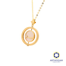 Load image into Gallery viewer, Arthesdam Jewellery 18K Gold 0.005CT Ruby 0.01CT Diamond Rose Necklace
