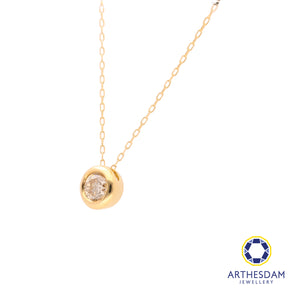 Arthesdam Jewellery 18K Gold 0.3CT Bezel Diamond Necklace