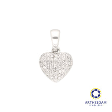 Load image into Gallery viewer, Arthesdam Jewellery 9K White Gold Diamond Heart Pendant 0.12CT
