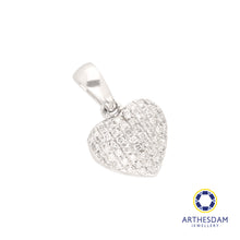 Load image into Gallery viewer, Arthesdam Jewellery 9K White Gold Diamond Heart Pendant 0.12CT
