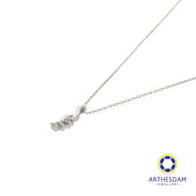 Load image into Gallery viewer, Arthesdam Jewellery 9K White Gold 4Diamond Pendant Chain Set 0.05CT
