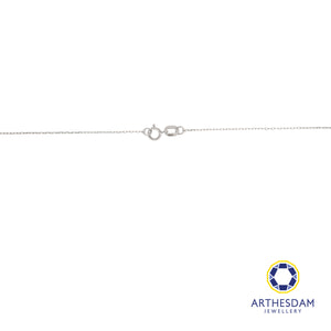 Arthesdam Jewellery 9K White Gold 4Diamond Pendant Chain Set 0.05CT