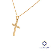 Load image into Gallery viewer, Arthesdam Jewellery 14K Yellow Gold Faceted Cross Pendant
