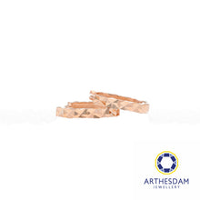 Load image into Gallery viewer, Arthesdam Jewellery 14K Rose Gold Sparkles Petite Hoop Earrings
