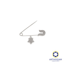 Load image into Gallery viewer, Arthesdam Jewellery 9K White Gold Dangling Star Brooch
