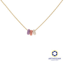 Load image into Gallery viewer, Arthesdam Jewellery 14K Gold Purple Hues Enamel Necklace
