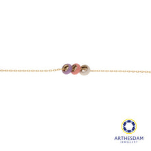 Load image into Gallery viewer, Arthesdam Jewellery 14K Gold Purple Hues Enamel Necklace
