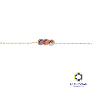 Arthesdam Jewellery 14K Gold Purple Hues Enamel Necklace