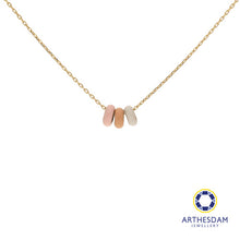 Load image into Gallery viewer, Arthesdam Jewellery 14K Gold Pink Hues Enamel Necklace
