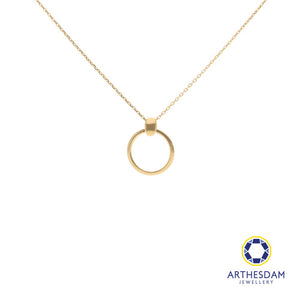 Arthesdam Jewellery 14K Gold Elegant Circle Necklace