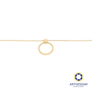 Arthesdam Jewellery 14K Gold Elegant Circle Necklace