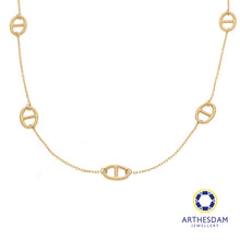 Load image into Gallery viewer, Arthesdam Jewellery 14K Gold Fancy Marina Link Necklace
