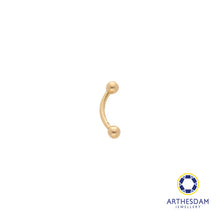 Load image into Gallery viewer, Arthesdam Jewellery 14K Gold Curved Barbell Ring/ Eyebrow Ring
