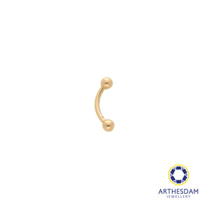 Arthesdam Jewellery 14K Gold Curved Barbell Ring/ Eyebrow Ring