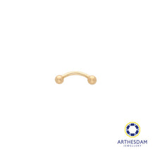 Load image into Gallery viewer, Arthesdam Jewellery 14K Gold Curved Barbell Ring/ Eyebrow Ring
