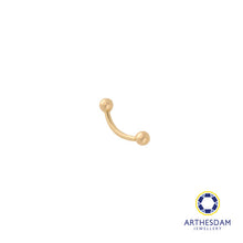 Load image into Gallery viewer, Arthesdam Jewellery 14K Gold Curved Barbell Ring/ Eyebrow Ring
