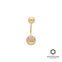 Load image into Gallery viewer, Arthesdam Jewellery 14K Gold Open Ball Solitaire Navel Ring
