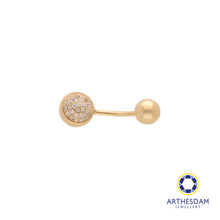 Load image into Gallery viewer, Arthesdam Jewellery 14K Gold Open Ball Solitaire Navel Ring
