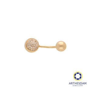 Arthesdam Jewellery 14K Gold Open Ball Solitaire Navel Ring