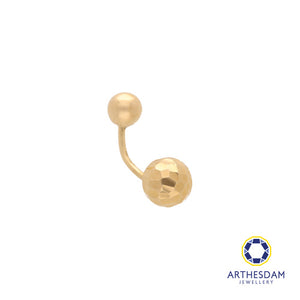 Arthesdam Jewellery 14K Gold Open Disco Ball Navel Ring