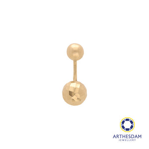 Arthesdam Jewellery 14K Gold Open Disco Ball Navel Ring