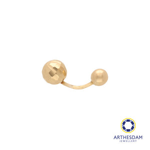 Arthesdam Jewellery 14K Gold Open Disco Ball Navel Ring