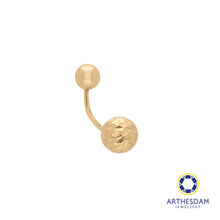 Load image into Gallery viewer, Arthesdam Jewellery 14K Gold Open Faceted Round Navel Ring
