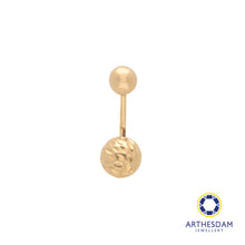 Load image into Gallery viewer, Arthesdam Jewellery 14K Gold Open Faceted Round Navel Ring
