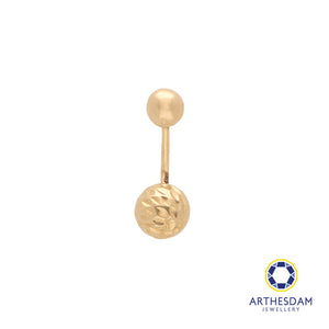 Arthesdam Jewellery 14K Gold Open Faceted Round Navel Ring