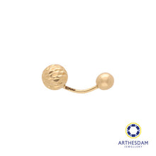 Load image into Gallery viewer, Arthesdam Jewellery 14K Gold Open Faceted Round Navel Ring
