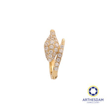 Load image into Gallery viewer, Arthesdam Jewellery 14K Gold Sparkling Snake Single Hoop Earring
