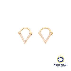 Arthesdam Jewellery 14K Gold Sparkling Cone Hoop Earrings/ Septum Ring