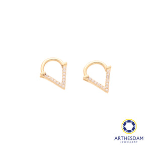 Arthesdam Jewellery 14K Gold Sparkling Cone Hoop Earrings/ Septum Ring