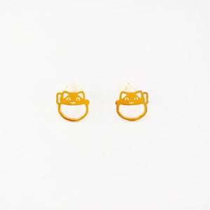 Arthesdam Jewellery 999 Gold Fortune Cat Earrings