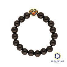 Load image into Gallery viewer, Arthesdam Jewellery 999 Gold Blue Wealth Lock Beaded Bracelet (L)
