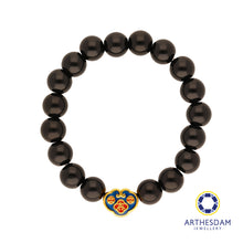 Load image into Gallery viewer, Arthesdam Jewellery 999 Gold Blue Wealth Lock Beaded Bracelet (L)
