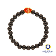 Load image into Gallery viewer, Arthesdam Jewellery 999 Gold 福 Wealth Lock Beaded Bracelet (S)
