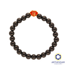 Load image into Gallery viewer, Arthesdam Jewellery 999 Gold 福 Wealth Lock Beaded Bracelet (L)
