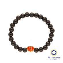 Load image into Gallery viewer, Arthesdam Jewellery 999 Gold 福 Wealth Lock Beaded Bracelet (L)
