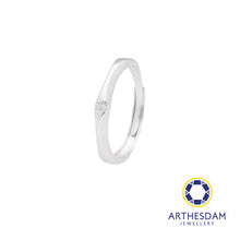 Load image into Gallery viewer, Arthesdam Jewellery 925 Silver Double Stone Adjustable Ring
