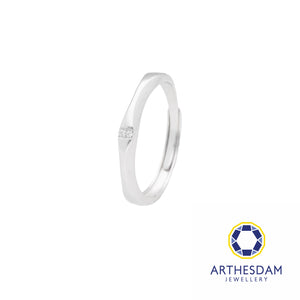 Arthesdam Jewellery 925 Silver Double Stone Adjustable Ring