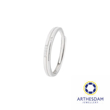 Load image into Gallery viewer, Arthesdam Jewellery 925 Silver Two Tier Solo x Row Solitaire Adjustable Ring
